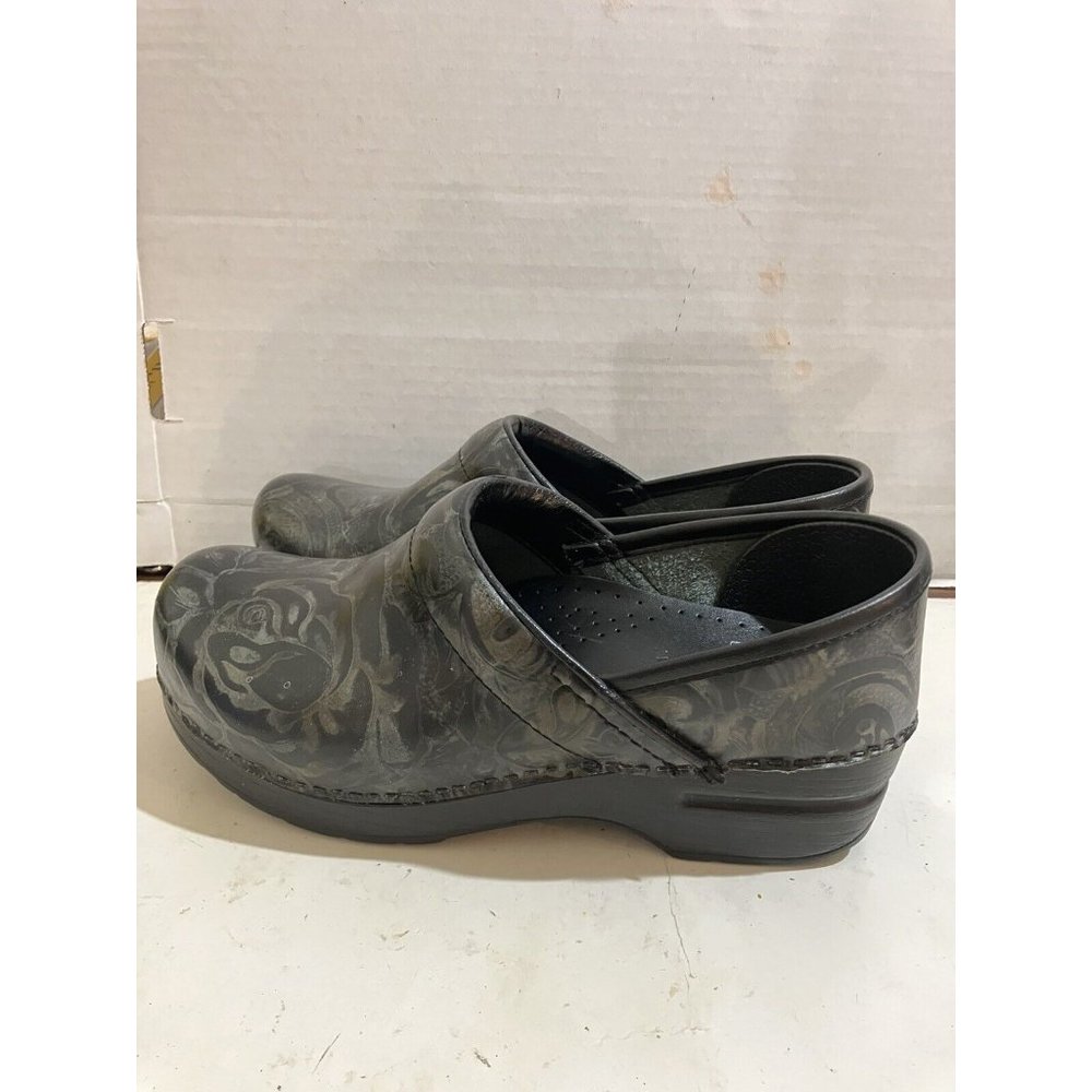 Dansko Black Patterned Clogs - image 3